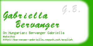 gabriella bervanger business card